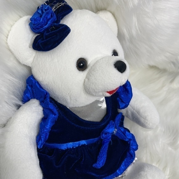 6/$20 ⭐️ Snowflake Teddy Blue Winter Stuffed Toy 2013 13” - Picture 2 of 3